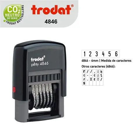 SELLO FOLIADOR 6 DIGITOS COD. 4846 TRODAT